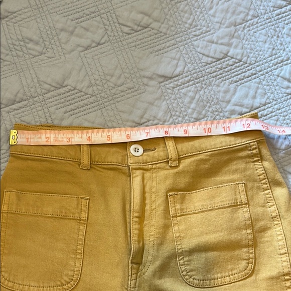 Madewell Women's goldenrod Jeans 24P petite straight leg crop wide leg - Picture 8 of 8